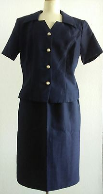 #ad #ad I.S.B. Inc. Women#x27;s Navy Blue Skirt Suit Blazer Set Sz 14 $30.39