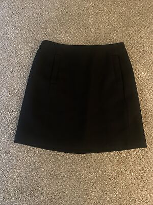 #ad Banana Republic Skirt Womens Size 6 Black Straight amp; Pencil Zip Up Lined $7.99