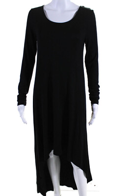 #ad Otis amp; Maclain Womens Jersey Scoop Neck Long Sleeve Maxi Dress Black Size XS $41.49