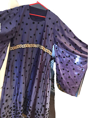 #ad Fancy Kaftan Abaya Islamic Muslim Ladies Long Sleeve Long Maxi Dress XL GBP 38.00