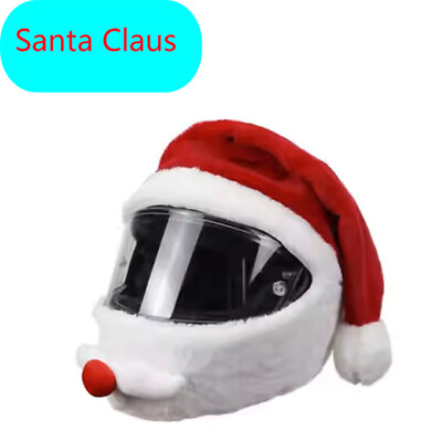 #ad Motorcycle Cover Motorblke Funny Cover Crazy Case Helmet Covers Santa Claus Trim $46.90