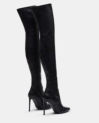 #ad #ad black knee high boots 7.5 Stiletto $25.00