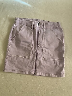 #ad #ad Art Class Skirt Girls XL 14 16 Zip Front Lilac Denim Mini Skirt pockets $12.99