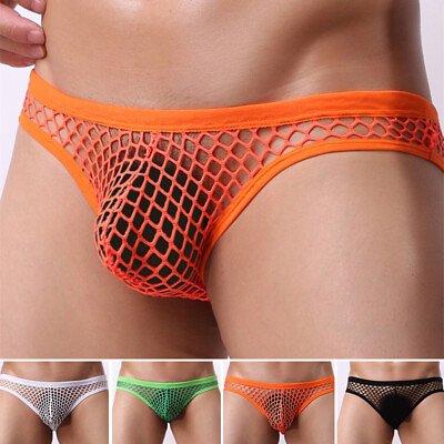 #ad Underwear Men Brief Beachwear Swimwear Trunks Breathable Hollow Out Sexy . $4.16