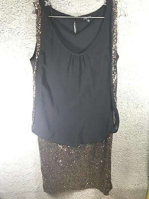 CITY CHIC Sparkle Midi Dress Party Plus Size XS 14 black $22.36