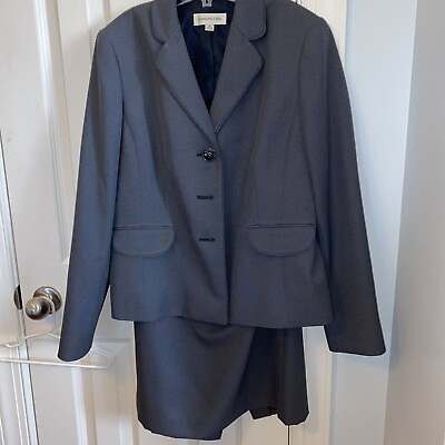 #ad Evan Picone Womens 2 pc Suit Size 10 Skirt amp; Jacket Blazer Subtle Pattern EUC $23.99