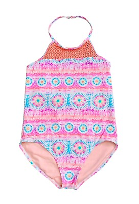 #ad WONDER NATION Girls Size XL 14 16 One Piece Boho Tribal Bathing Swim Suit $11.99