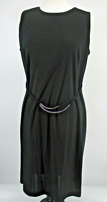 #ad #ad Jessica Howard Size S Small Petite Dress Black Sleeveless Sheath $3.99