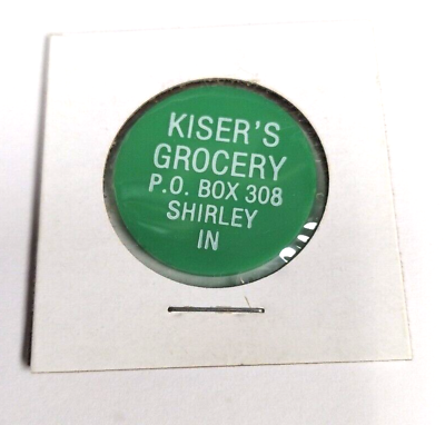 #ad #ad 5 Cent Green Token Food Stamp Credit Kiser#x27;s Grocery Shirley IN $9.99