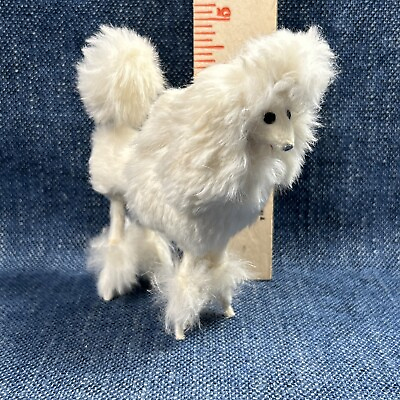 #ad #ad Vintage 1950’s Real Fur White Poodle Dog Toy $15.00