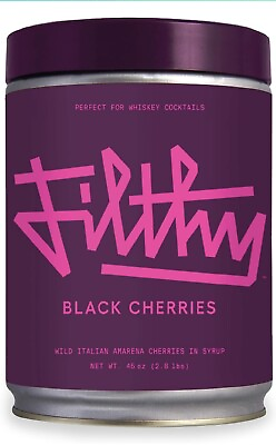 Filthy Black Amarena Cherries Premium Cocktail Black Cherry Garnish Non GMO $49.99