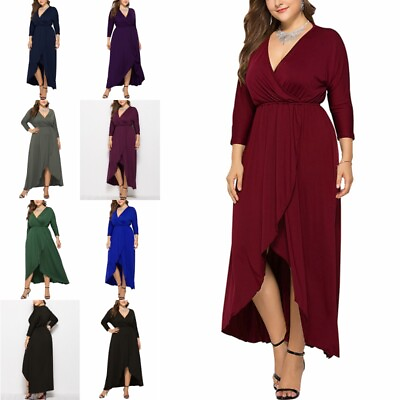 #ad Women Long Dress Bohemian Sundress Plus Size Sleeve Ladies Summer Maxi Dresses $32.99