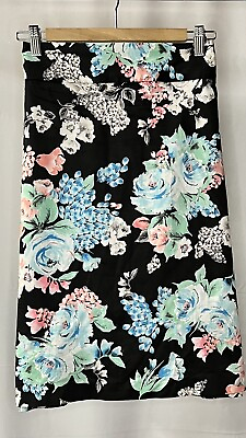 #ad Charter Club Pencil Black With Floral Skirt Plus Size 24 Pockets 2.99 Shipping $12.00