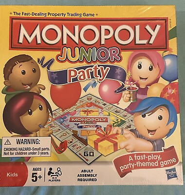 #ad Monopoly Junior Party 2011 Edition Property Themed Board Game Sealed Brand New $9.98