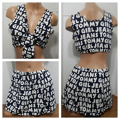 NEW Stretch Tie Top amp; Flirt Skirt Beach Swimwear Bikini Cover Up Small Medium $15.30