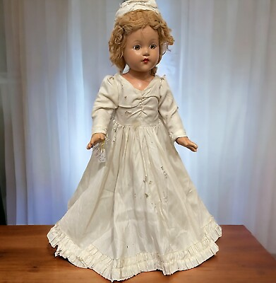 #ad Vintage Effanbee Composition Little Lady Anne Shirley 21” Doll All Original $55.00