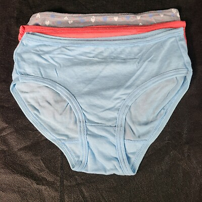 #ad HANES Girls 6 Pack Multicolor Bikini Panties S P CH $14.40