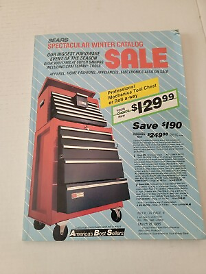 #ad Vintage 1986 Sears Roebuck Spectacular Winter Sales Catalog $21.99