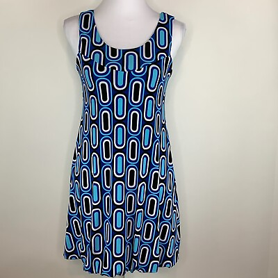 #ad #ad Womens Geometric Mini Dress Size S M ? Casual Summer Sleeveless No Size Tag $9.74