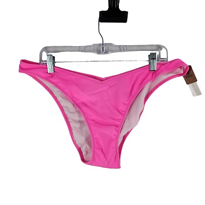 #ad New Victoria#x27;s Secret Pink V Front Itsy Bikini Bottom XXL PINK $15.49