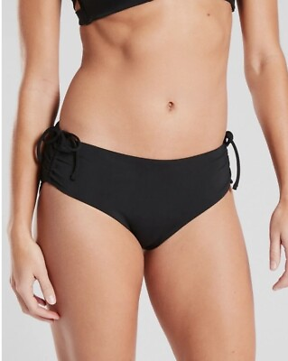 #ad Athleta Cinch Full Bikini Bottom Size Small Black NWT #532446 $27.19