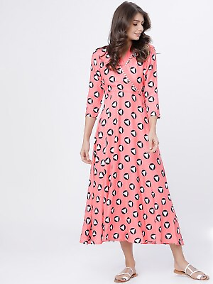 #ad #ad Bollywood Pink Printed Maxi Length Anarkali Kurta Kurti Party Designer Dress $47.12