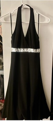 Black and Silver a line cocktail dress size 8 10 $13.00