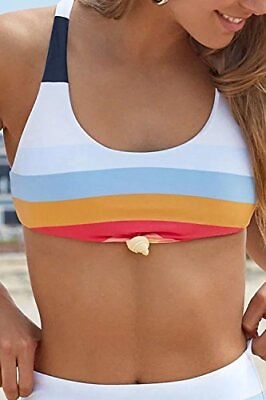 #ad Honlyps High Waisted Swimsuits for Women Sports Crop Bikini Set Padded Two Piece $7.99