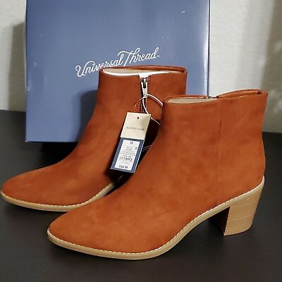 #ad #ad Universal Thread Women#x27;s Malby Memory Foam Heel Side Zip Ankle Boots Size 12 NEW $12.99