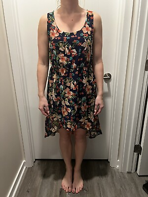 Womens Floral High Low Summer Dress Size S $6.00
