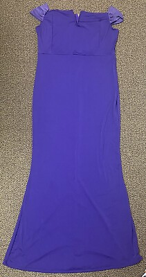 #ad Unbranded Women’s Plus Size Formal Maxi Dress Sheer Sleeves Purple Stretch 2XL $14.95
