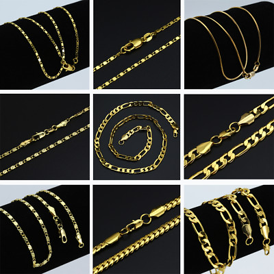 Wedding Party Women Men 18K Gold Plated Rope Chain Necklace Jewelry Gift 16 30#x27;#x27; C $1.85