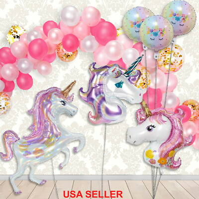 UNICORN PARTY: 16ft Confetti Pink Balloon Garland LASER Birthday Supplies 119pc $17.95