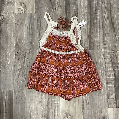 Urban Outfitters Romper Brown Pink Burgundy Size Small New With Tags $69 $3.99
