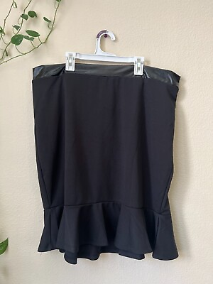 #ad Womens Black Mini Skirt Bloomchic Plus 18 20 2X $17.24