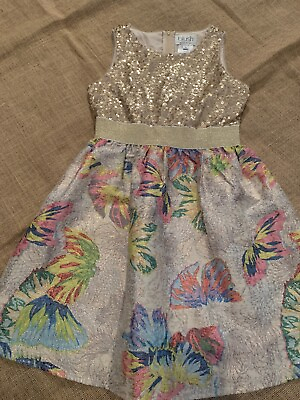 #ad Blush girls sleeveless sequin fit and flare dress size 10 $10.00