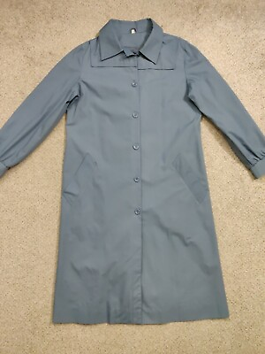 #ad Sears Womens Blue Jacket Trench Rain Coat Women Size 12 $24.99