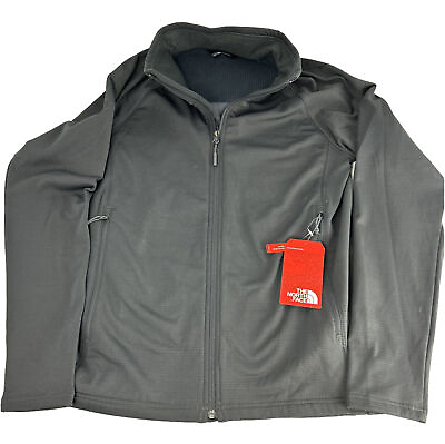 #ad The North Face Jacket Mens M SLIM FIT Mountain Peaks FZ ￼ Asphalt Gray Full Zip $36.99