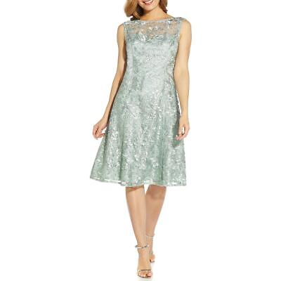 #ad Adrianna Papell Women#x27;s Embroidered Knee Length Cap Sleeve Cocktail Dress $86.99