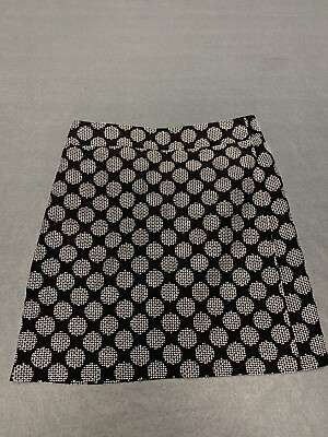 #ad Loft skirt women’s 0 black white back zip Casual Ladies $10.35