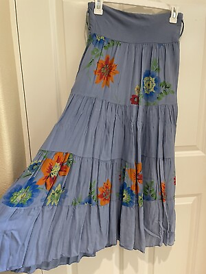 Maxi Chiffon Floral Dress Cotton Blend New w o Tag $25.00