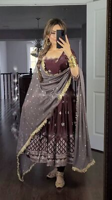 #ad SALWAR KAMEEZ PAKISTANI INDIAN SUIT NEW WEDDING GOWN PARTY WEAR DRESS BOLLYWOOD $46.59