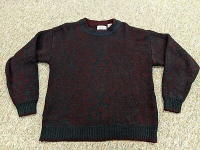 The Mens Store Sweater Mens Medium Red Grey Pullover Casual Long Sleeve Sears $19.97