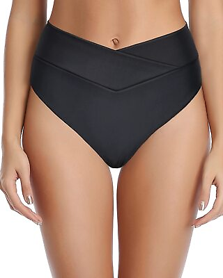 Holipick Women High Waisted Swim Bottoms Twist Front Bikini Bottoms High Cut Swi $40.80