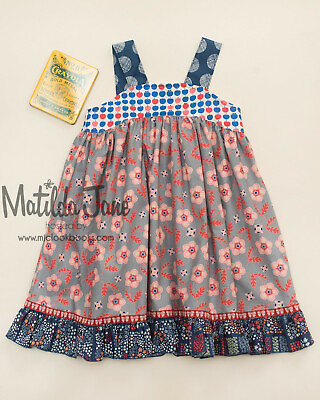 #ad Girls Matilda Jane Platinum Floral Washington Lulu Dress size 8 NWOT 3 6 $50.95