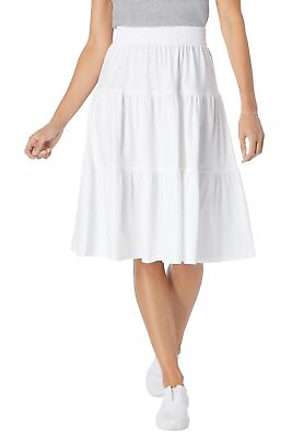 #ad Woman Within Women#x27;s Plus Size Jersey Knit Tiered Skirt $35.94