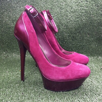 #ad Women Size 7 Bakers Purple Suede Platform High 5.5quot; Heels Cocktail Dress Shoes $26.99