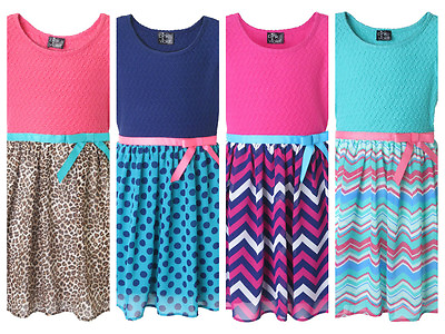 #ad Pink amp; Violet Girls Pink Blue Summer Dress Size XS 4 5 S 6 6X $15.99