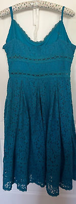 #ad Lace Crochet Lined Adjustable Strap Summer Dress Size XL NWOT $29.99