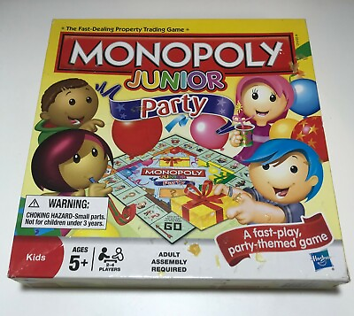 Monopoly Junior PARTY Edition Board Game 2011 Hasbro Pre Owned $18.50